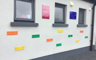Our latest school collaboration – The Wall of Fame display –  acknowledging and recognising all the amazing children who have been part of the ASD community in St.Ailbe’s NS.